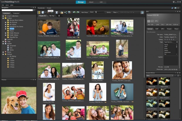 Corel Paintshop Pro X5 - Bildverwaltung (Bild: Corel) 